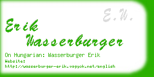 erik wasserburger business card